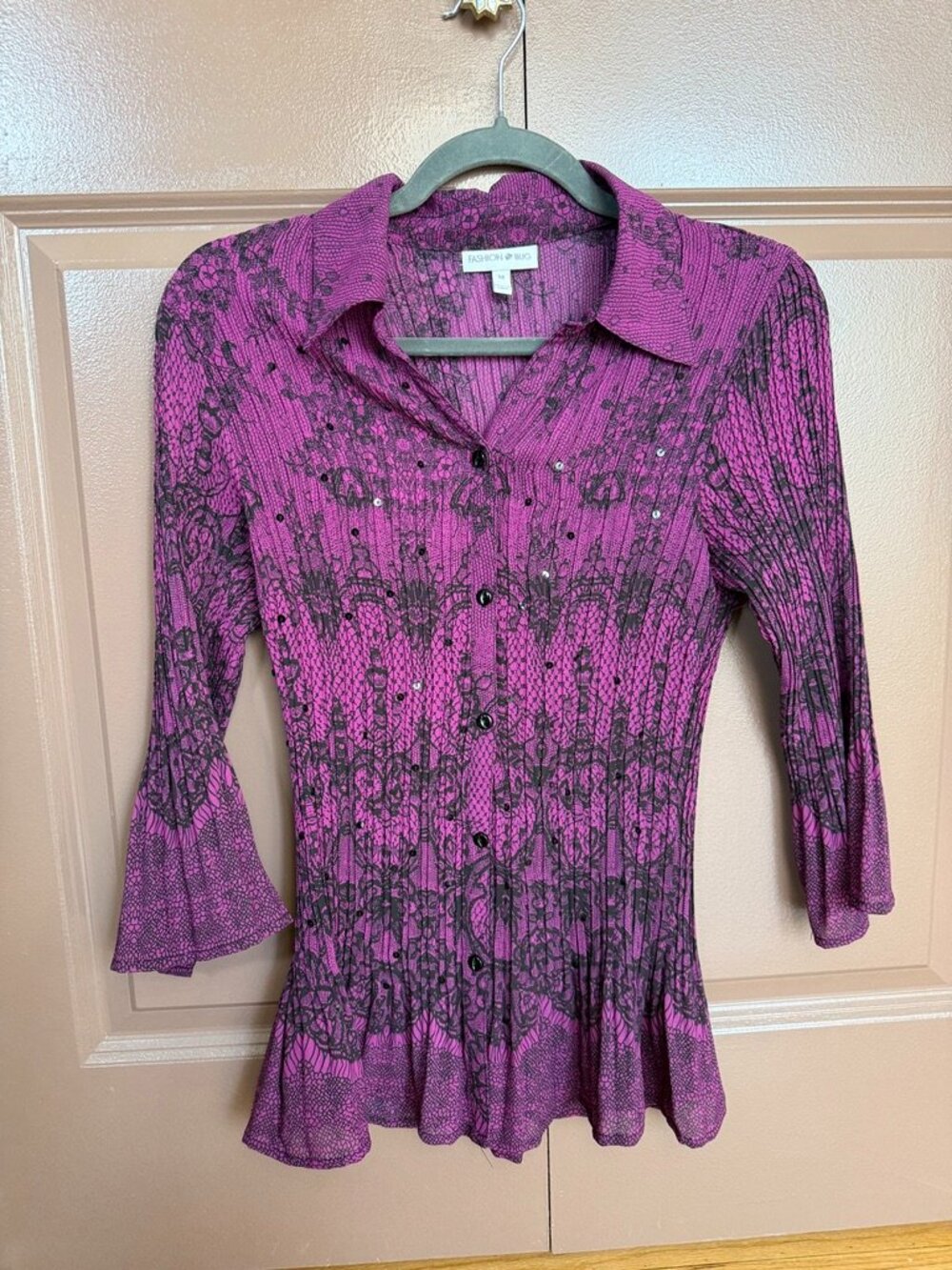Y2k Fashion Bug Pleated Blouse